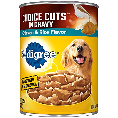 Book Cover Pedigree Choice Cuts In Gravy Chicken & Rice Flavor Adult Canned Wet Dog Food, (12) 22 Oz. Cans