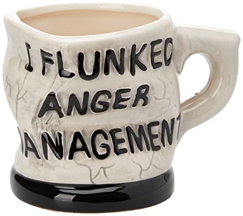 Book Cover BigMouth Original Anger Management Holds 16 oz, Ceramic Coffee, Tea Mug, Funny Novelty Gift