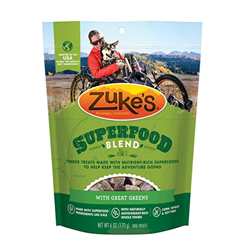 Book Cover Zuke's SuperFood Blend Natural Dog Treats With Great Greens - 6.0 oz Bag