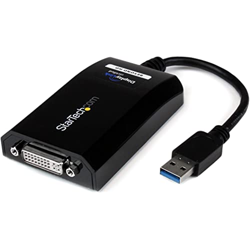 Book Cover StarTech.com USB 3.0 to DVI / VGA Adapter - 2048x1152 - External Video & Graphics Card - Dual Monitor Display Adapter Cable - Supports Mac & Windows (USB32DVIPRO)