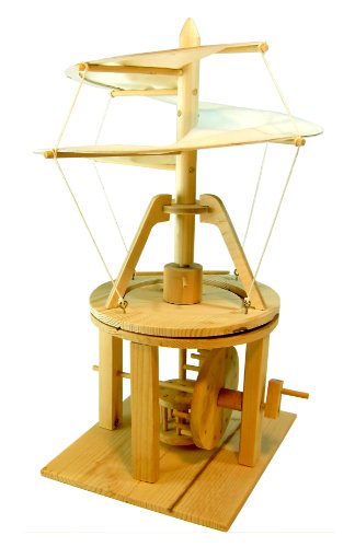 Book Cover Pathfinders Leonardo da Vinci Premium Aerial Screw (Helicopter Flying Machine) Wood Model Kit