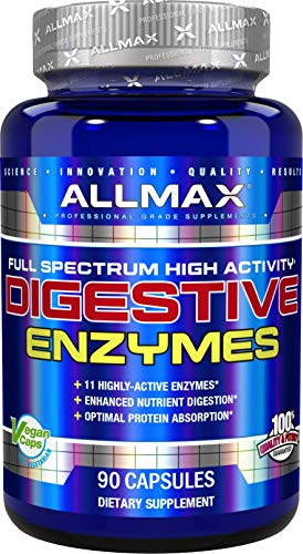 Book Cover ALLMAX Nutrition Digestive Enzymes + Protein Optimizer, 90 Capsules