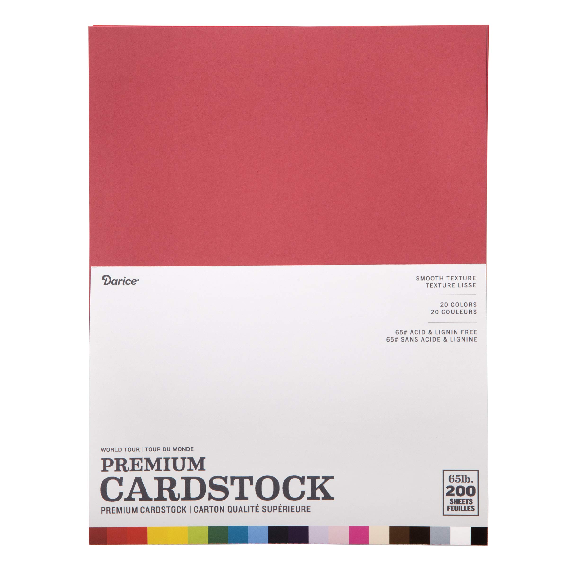 Book Cover Darice Core'dinations Value Pack Card stock, 8.5 by 11-Inch, 200/Pack