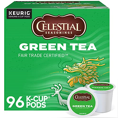 Book Cover Celestial Seasonings Green Tea, Single-Serve Keurig K-Cup Pods, 24 Count (Pack of 4)