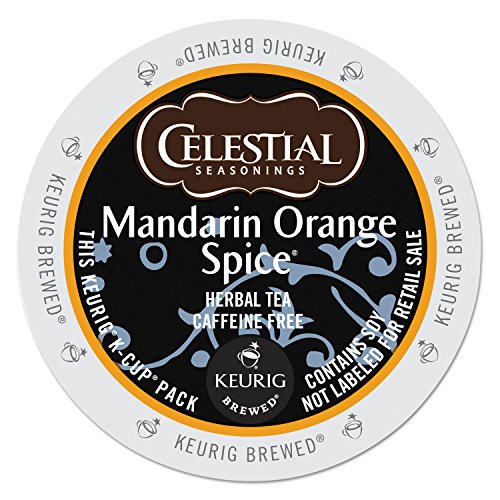 Book Cover Celestial Seasonings Mandarin Orange Spice Herbal Tea, Single-Serve Keurig K-Cup Pods, 96 Count