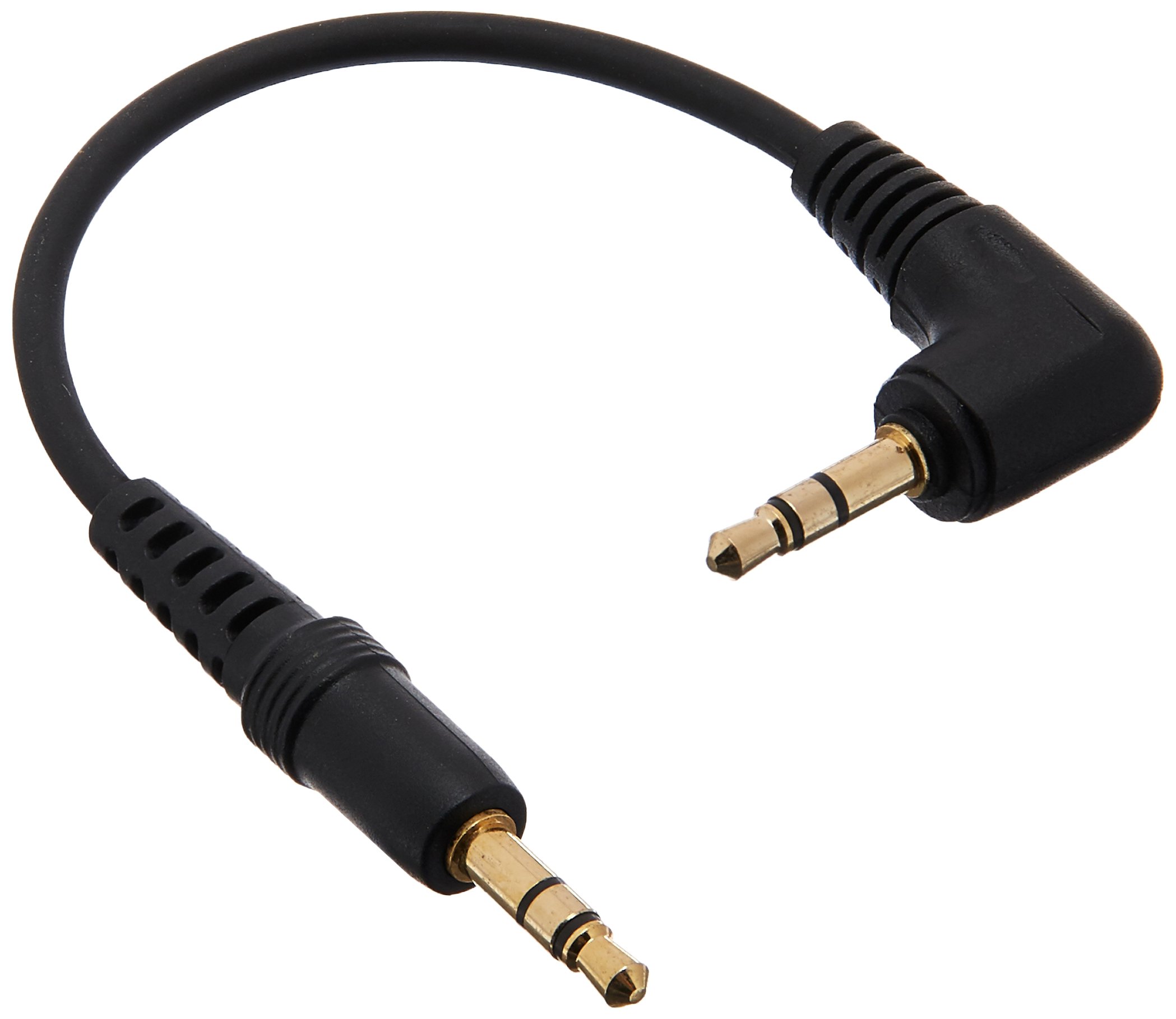 Book Cover 6 inch 3.5mm Male Right Angle to 3.5mm Male Gold Stereo Audio Cable, Nylon Reinforced, Premium Quality Cable