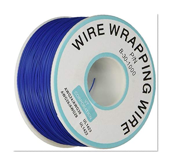 Book Cover uxcell Breadboard P/N B-30-1000 Tin Plated Copper Wire Wrapping 30AWG Cable 305M Blue