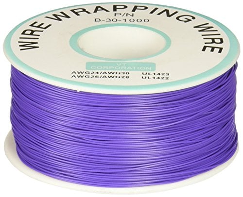 Book Cover Purple PVC Coated Tin Plated Copper Wire Wire-Wrapping 30AWG Cable 305M