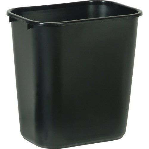 Book Cover Rubbermaid Commercial Products Fg295500Bla Small Plastic Resin Wastebasket Trash Can for Bedroom Bathroom, Office, 3.5 Gallon/13 Quart, Black