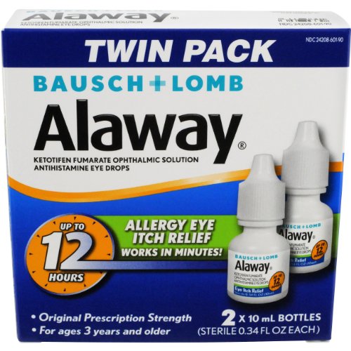 Book Cover Allergy Eye Itch Relief Eye Drops by Alaway, Antihistamine, 10 mL (Pack of 2)