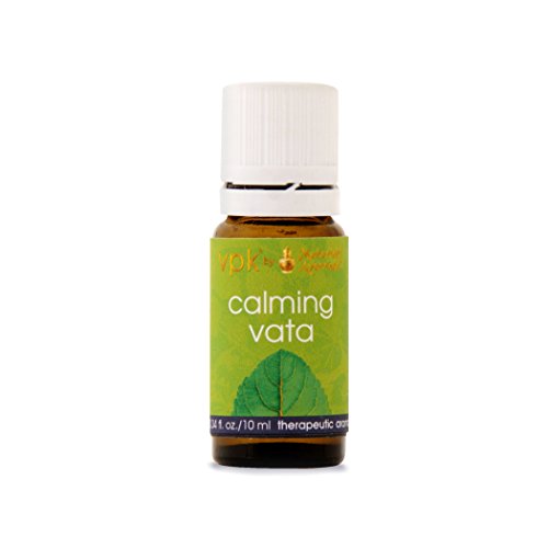 Book Cover Calming Vata Aroma Oil | 0.34 fl. oz./10 ml | Herbal Essential Aromatic Oil for Calming | with Holy Basil Oil, Geranium Rose Oil, Orange Oil & Marjoram Oil | Aromatherapy | Slow Down Your Pace