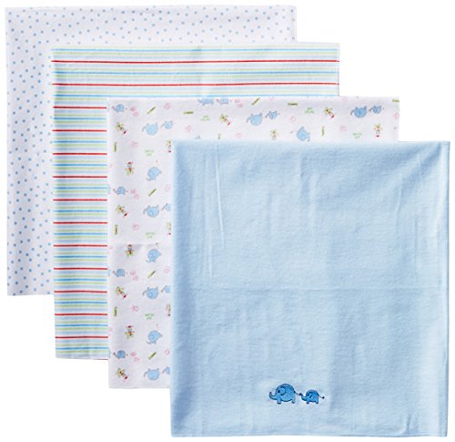 Book Cover Spasilk Unisex Baby 4 Pack 100% Cotton Flannel Receiving Blanket â€” Baby Boy or Baby Girl Shower Gift