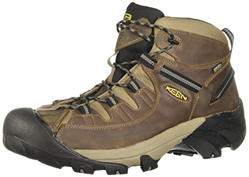 Book Cover KEEN Men's Targhee 2 Mid Height Waterproof Hiking Boots, Shitake/Brindle, 12 US