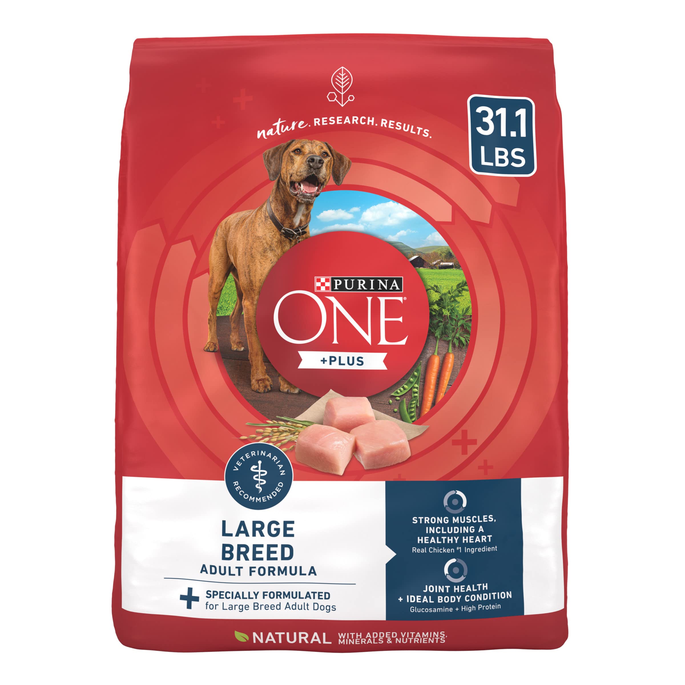 Book Cover Purina ONE Plus Large Breed Adult Dog Food Dry Formula - 31.1 lb. Bag Dry Food Chicken 31.1 lb. Bag