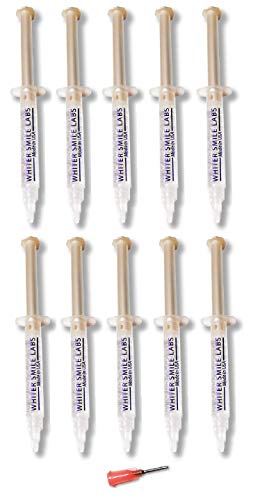 Book Cover 10 XL 38% Teeth Whitening Gel Refill Syringes, High Intensity Carbamide Peroxide Gel, Whiter Smile Labs Value Pack Teeth Whitener, Sold by Dentists