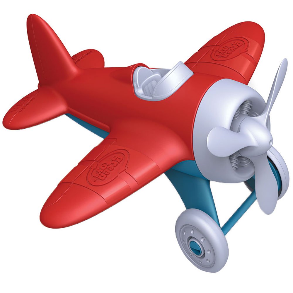 Book Cover Green Toys Airplane - BPA Free, Phthalates Free, Red Aero Plane for Improving Aeronautical Knowledge of Children. Toys and Games
