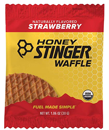 Book Cover Honey Stinger Organic Waffle, Strawberry, 1.06 Ounce (Pack Of 16)