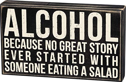Book Cover Primitives by Kathy 19416 Classic Box Sign, 10 x 6-Inches, Alcohol