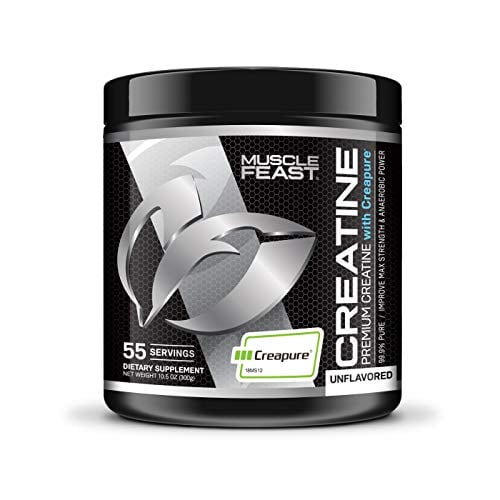 Book Cover Creapure Creatine Monohydrate Powder - by Muscle Feast | Premium Pre-Workout or Post-Workout | Easy to Mix and Gluten-Free (300g, Unflavored)