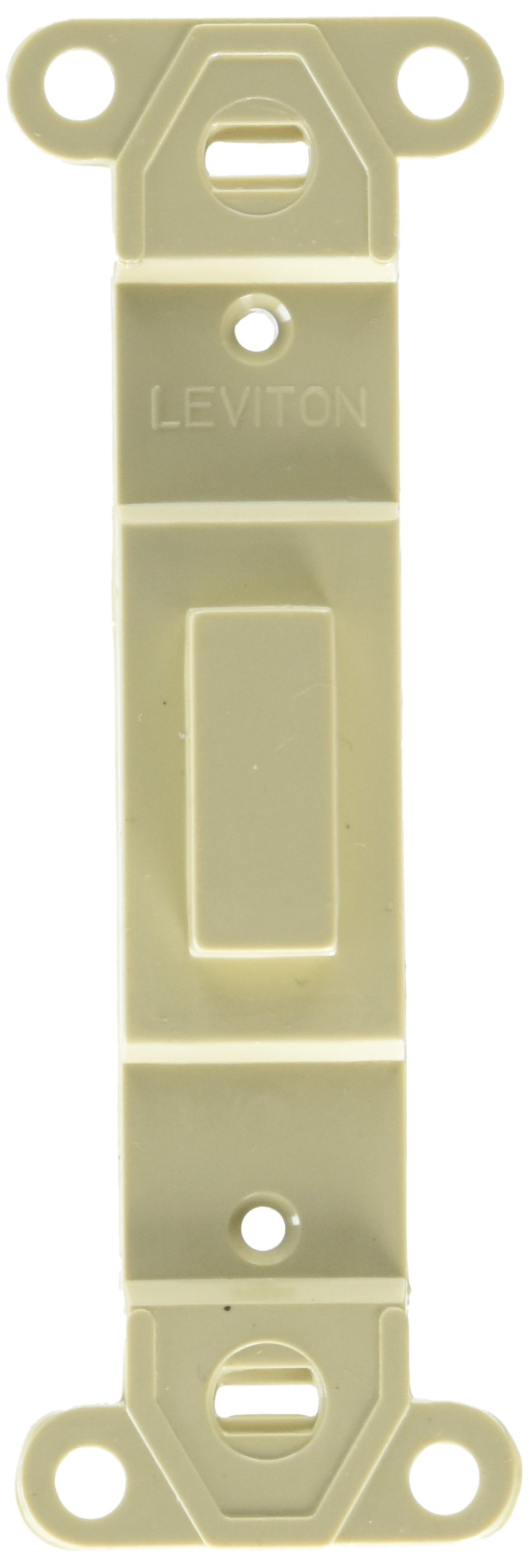 Book Cover Leviton 80700-I Toggle Plastic Adapter Plate, Blank Toggle No Hole, 5-Pack, Ivory Ivory 5 Pack
