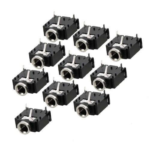 Book Cover uxcell a12062600ux0366 10 Pcs 3 Pin PCB Mount Female 3.5mm Stereo Jack Socket Connector (Pack of 10)