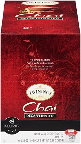 Book Cover Twinings of London Decaffeinated Chai Tea K-Cups for Keurig, 24 Count (Pack of 1)