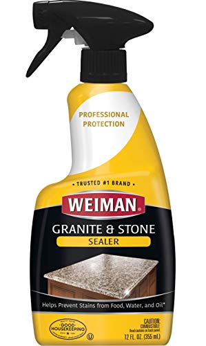 Book Cover Weiman Granite Sealer and Protector for Granite Marble Onyx Travertine Limestone - Use On Countertops Floors Shower Stalls Fireplaces and Vanities