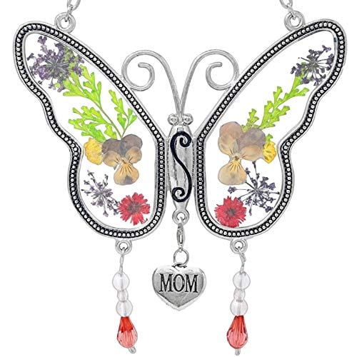 Book Cover Mom Butterfly Mother Suncatcher With Pressed Flower Wings Butterfly Suncatcher
