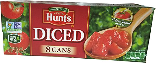 Book Cover Hunt's 100% Natural Diced Tomatoes 14.5 Oz (Pack Of 8)
