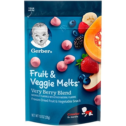 Book Cover Gerber Graduates Fruit and Veggie, Melts Very Berry Blend, 1 Ounce (Pack of 7)
