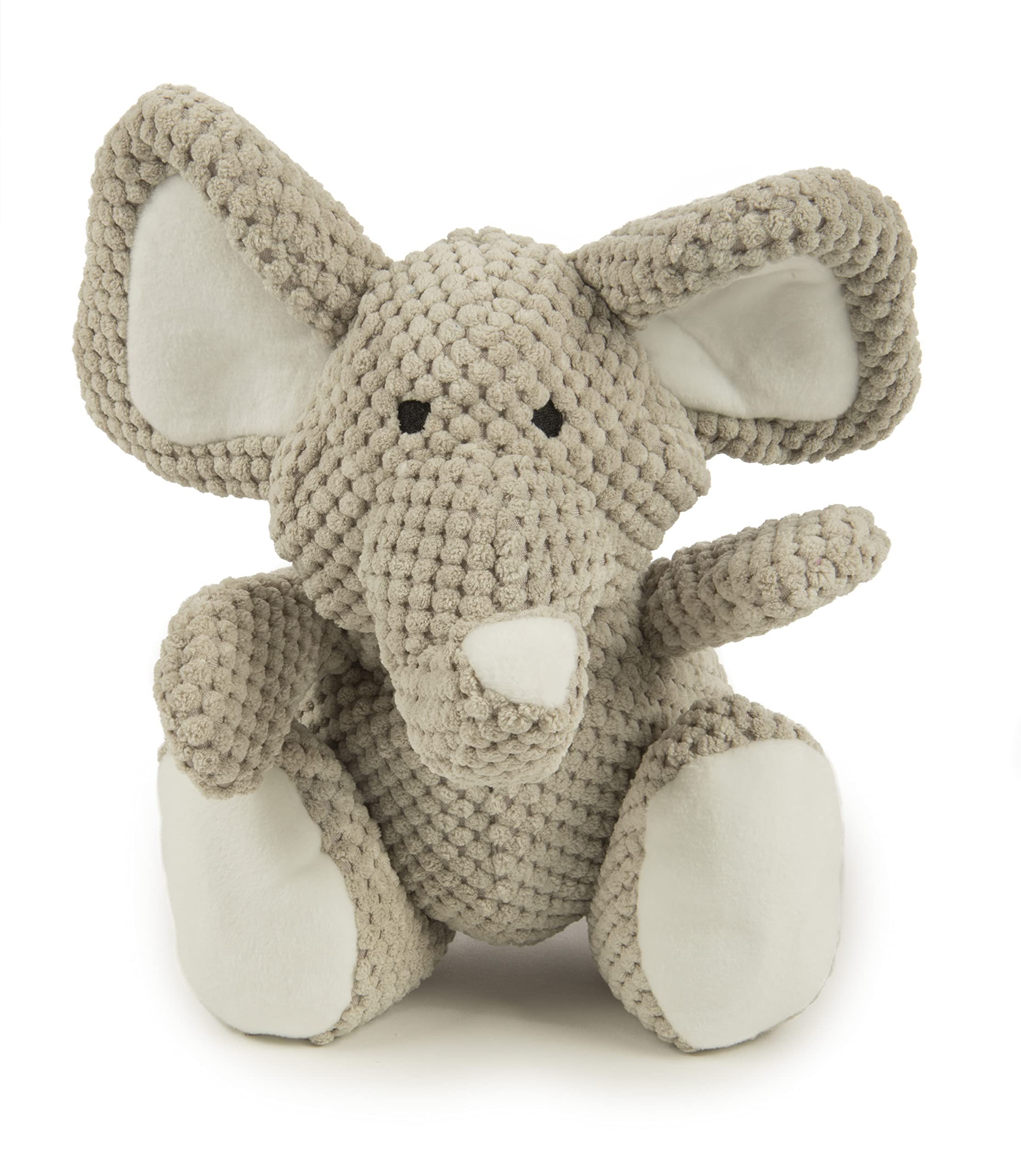 Book Cover goDog Checkers Elephant Squeaky Plush Dog Toy, Chew Guard Technology - Gray, Large Checkers Large Checkers - Elephant (Gray)