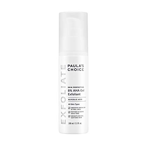 Book Cover Paula's Choice Skin Perfecting 8% AHA Gel Exfoliant - Gentle Glycolic Acid Face Exfoliator Reduces Wrinkles & Uneven Skin Tone - Chemical Peel Dissolves Dead Skin - All Skin Types - 100 ml
