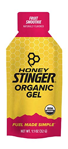 Book Cover Honey Stinger Organic Energy Gel, Fruit Smoothie, Sports Nutrition, 1.1 Ounce (Pack of 24)