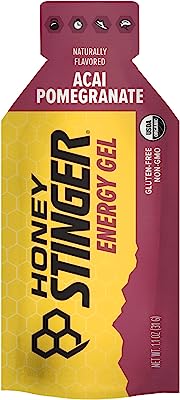 Book Cover Honey Stinger Organic Energy Gel, Acai Pomegranate, Sports Nutrition, 1.1 Ounce (Pack of 24)