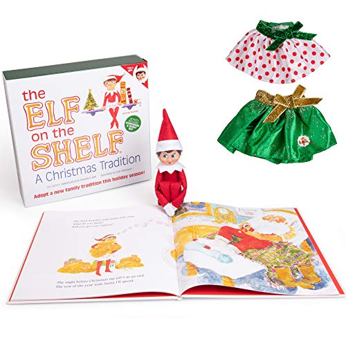 Book Cover The Elf on the Shelf - Girl Elf Edition with North Pole Blue Eyed Girl Elf , Bonus Pair of Party Skirts, and Girl-Character Themed Storybook