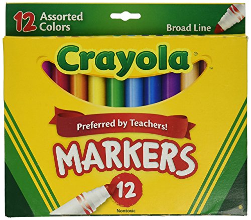 Book Cover CRAYOLA MARKERS CONICAL TIP 12/SET