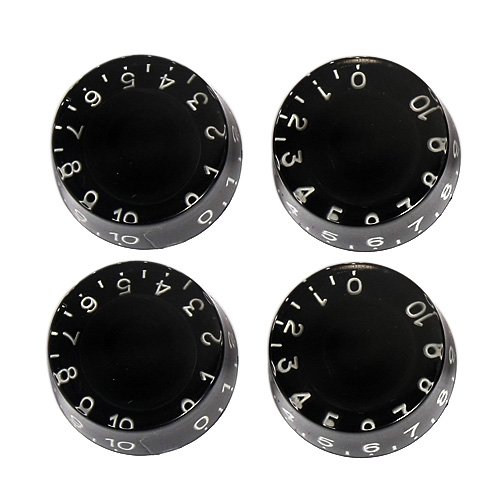 Book Cover Kmise Electric Guitar Speed Control Knobs Knob for Gibson Les Paul LP Guitar Parts Replaceemnt Black & White Number 4pcs