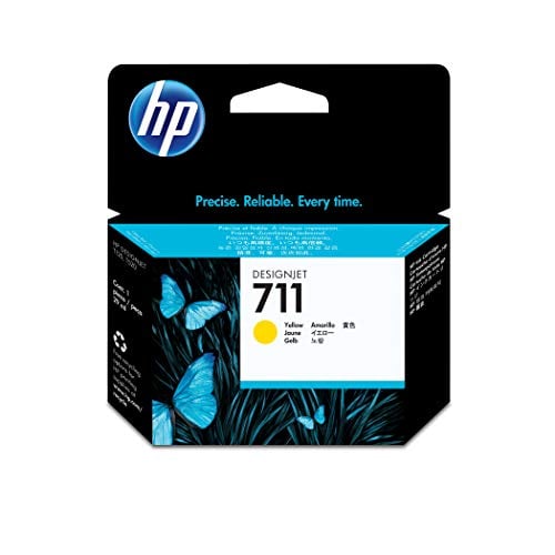 Book Cover HP 711 Yellow 29-ml Genuine Ink Cartridge (CZ132A) for DesignJet T530, T525, T520, T130, T125, T120 & T100 Large Format Plotter Printers