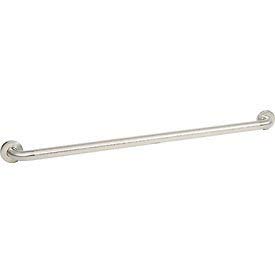 Book Cover Bobrick 6806.99x42 304 Stainless Steel Straight Grab Bar with Concealed Mounting Snap Flange, Peened Gripping Surface Satin Finish, 1-1/2