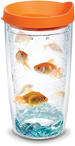 Book Cover Tervis Goldfish Made in USA Double Walled Insulated Tumbler Travel Cup Keeps Drinks Cold & Hot, 16oz, Classic