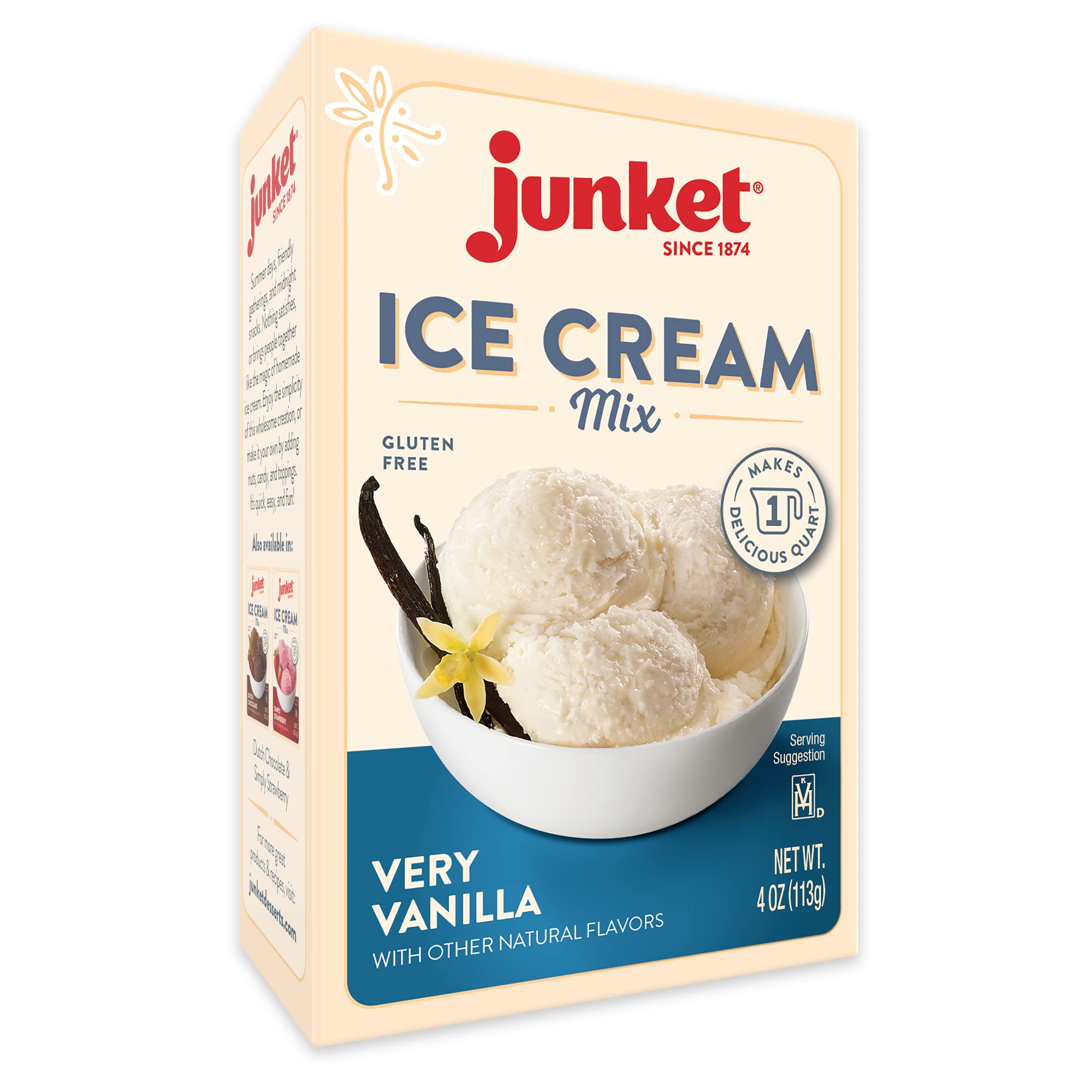 Book Cover Junket Ice Cream Mix Very Vanilla, 4 Ounce (Pack of 24)