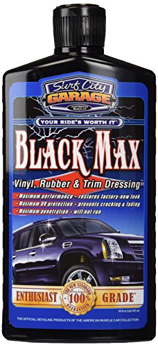 Book Cover Surf City Garage Black Max, Vinyl, Rubber & Trim Dressing - 16oz - Plastic Bumper & Moulding Gel