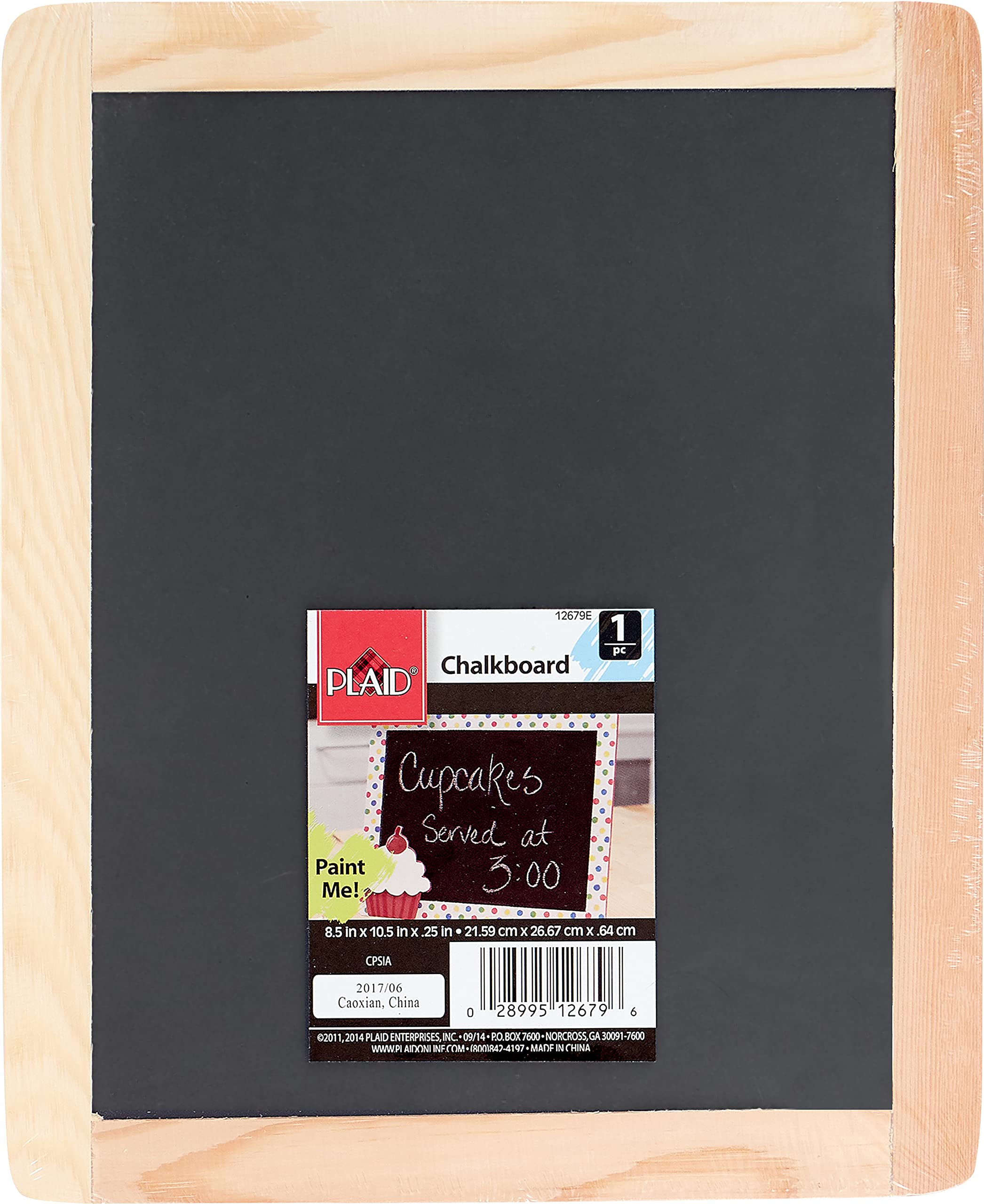 Book Cover Plaid Double Sided Framed Chalkboard, 8.5