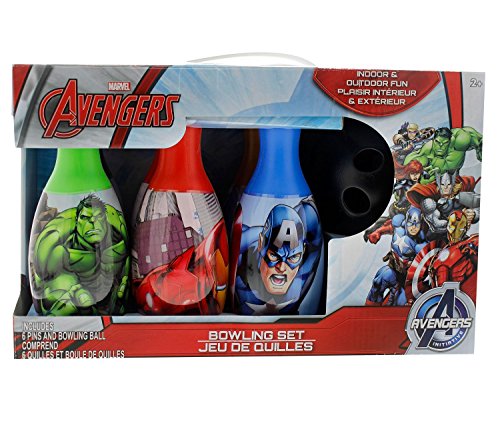 Book Cover What Kids Want Avengers Bowling Set - Includes 6 Pins and Bowling Ball - Styles May Vary