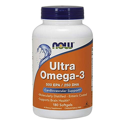 Book Cover Now Foods Ultra Omega-3 Fish Oil 500 EPA 250 DHA 180 Softgels