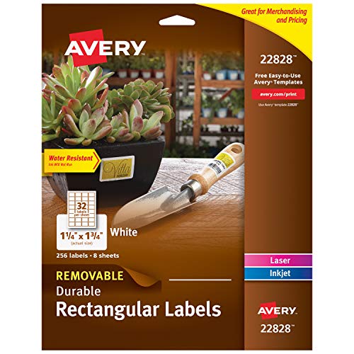 Book Cover Avery Removable Labels with Sure Feed for Laser & Inkjet Printers, 1.25