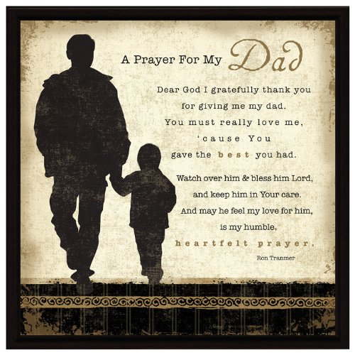 Book Cover DEXSA Prayer for My Dad Wood Frame Easel Plaque for Fatherâ€™s Day, Birthday Gift for Dad | Made in USA | Bonus Dad Gift, Father-in-Law Picture Frame | Best Dad Plaque from Son or Daughter | 7.5x7.5 in