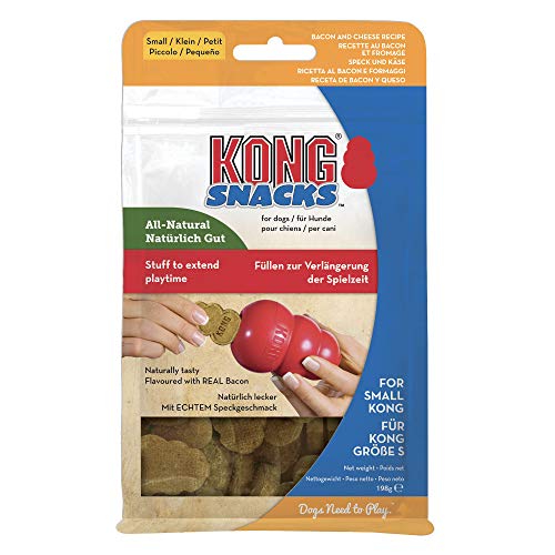 Book Cover KONG - Snacks - All Natural Dog Treats (Best used with KONG Rubber Toys) - Bacon and Cheese Biscuits - For Small Dogs