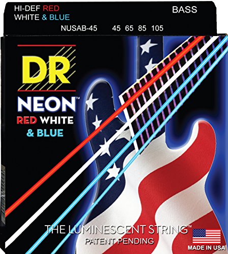 Book Cover DR Strings HI-DEF NEON Bass Guitar Strings (NUSAB-45)