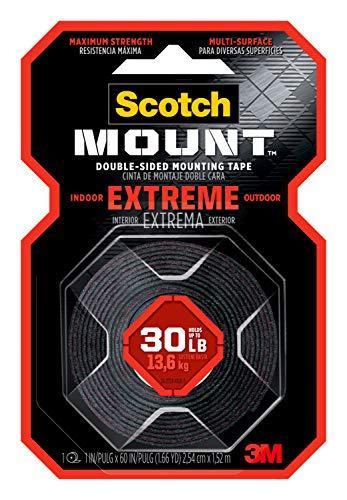Book Cover 3M Scotch 414/DC Extremely Strong Mounting Tape: 1 in. x 60 in. (Black)